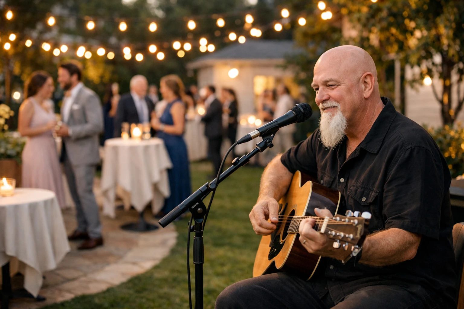 Live cocktail hour wedding music performed by Phillip Rogers