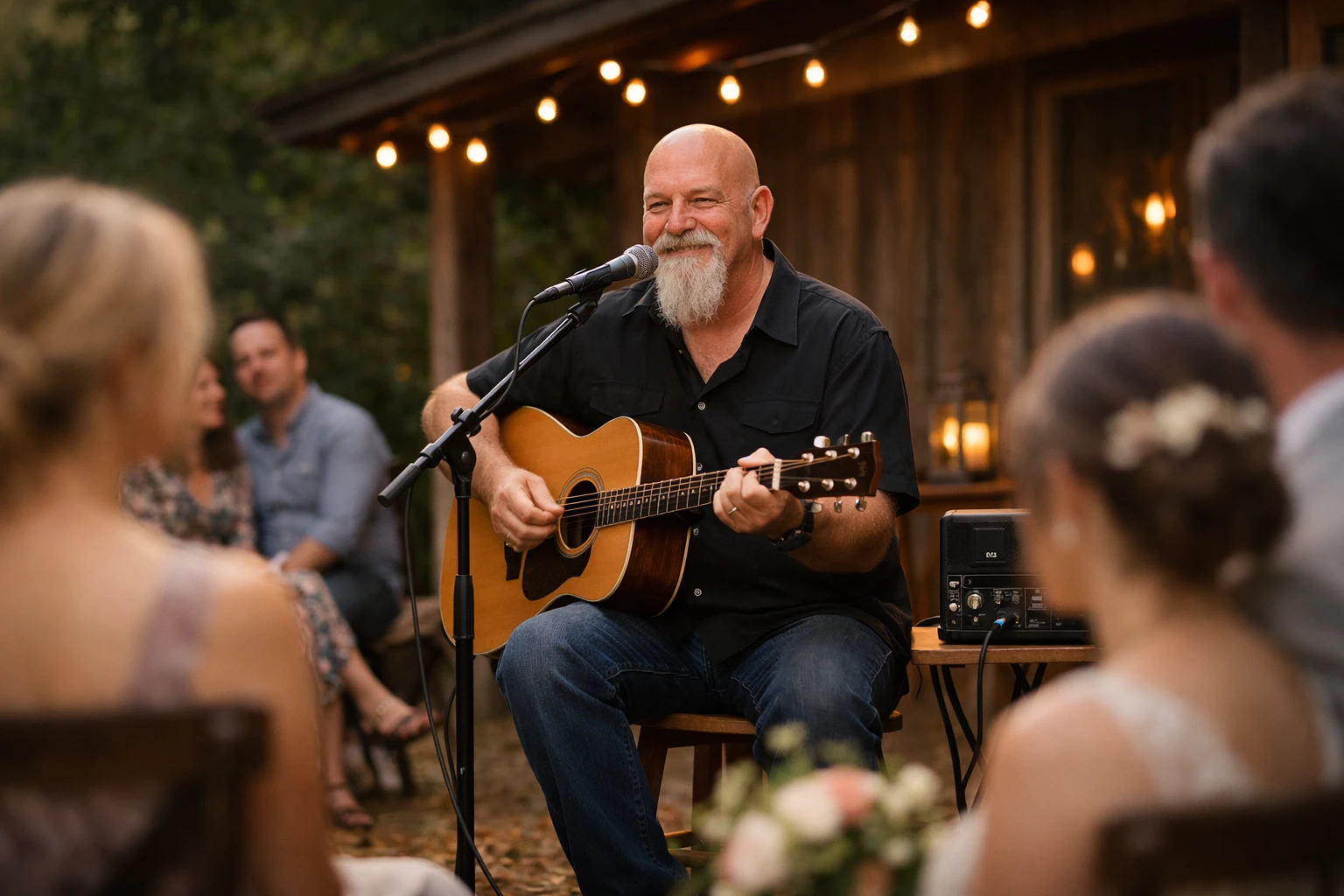 Live micro wedding music performance by Phillip Rogers