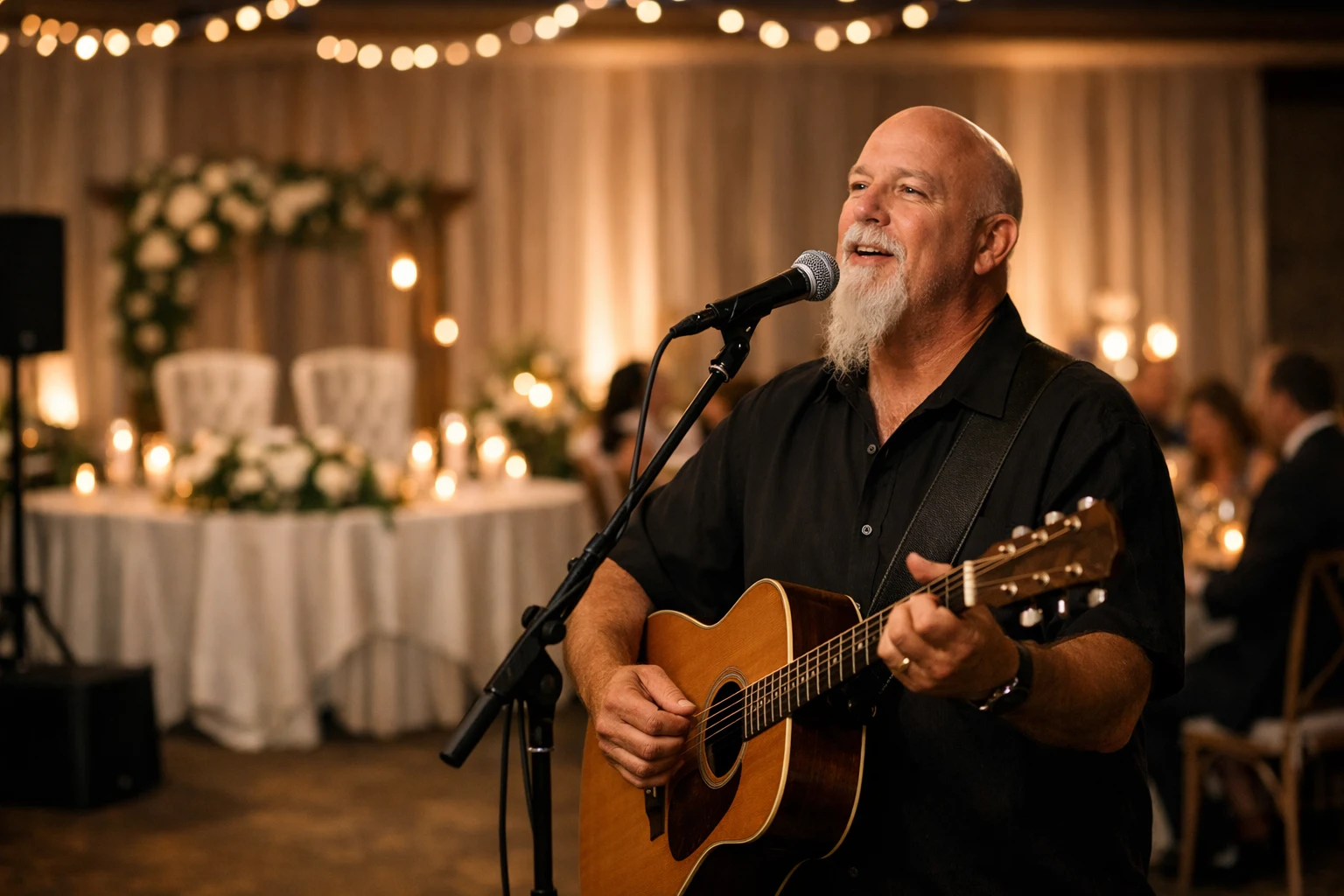 Live wedding reception music performance by Phillip Rogers
